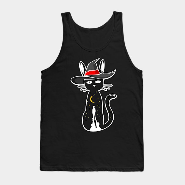 black cat witch Tank Top by keenkei